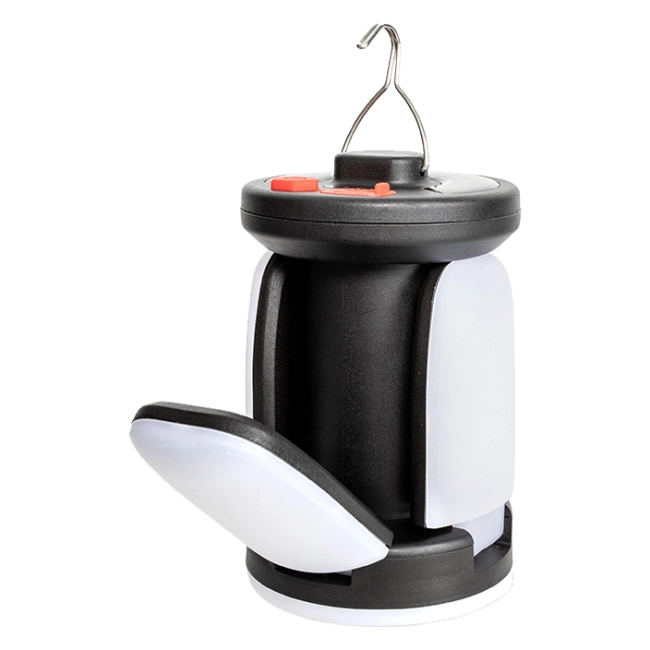 лампа на акумуляторі та зарядкою для смартфона