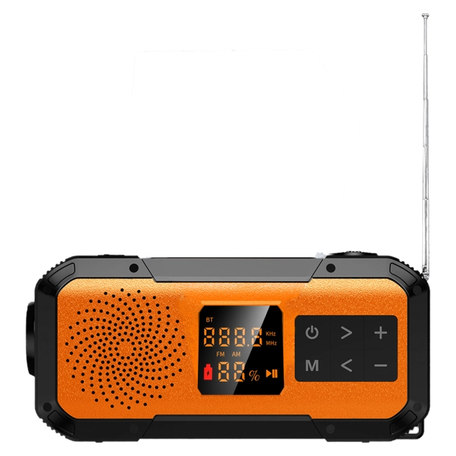 радіоприймач з динамо машиною та дисплеєм