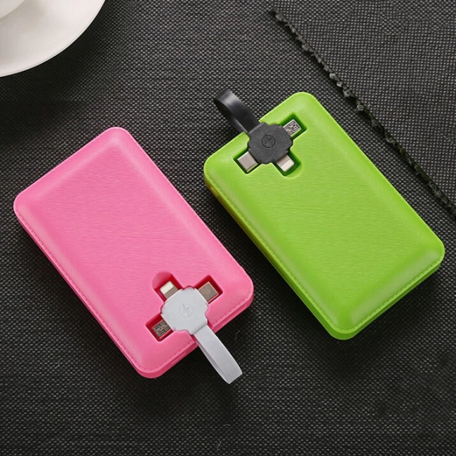 повербанк із вбудованим кабелем 20000 mah