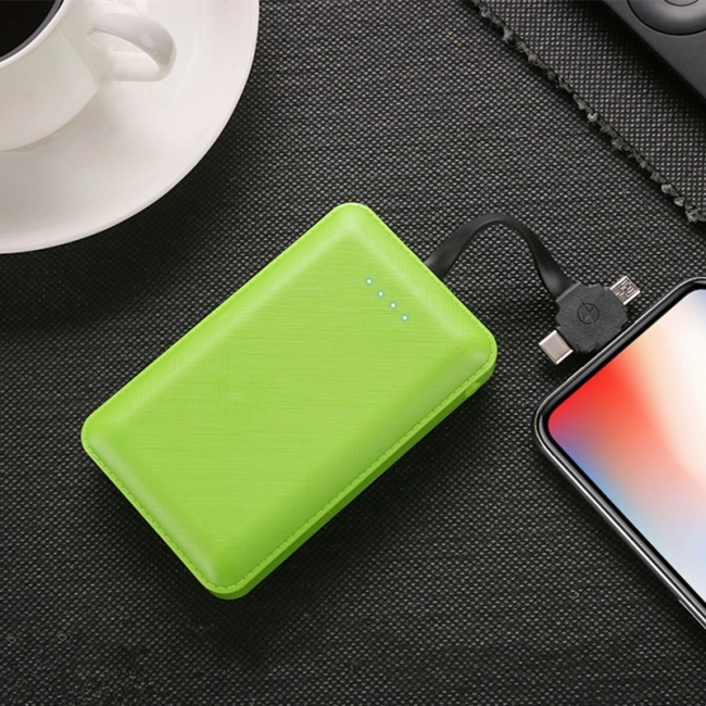 power bank із вбудованим кабелем 20000 mah