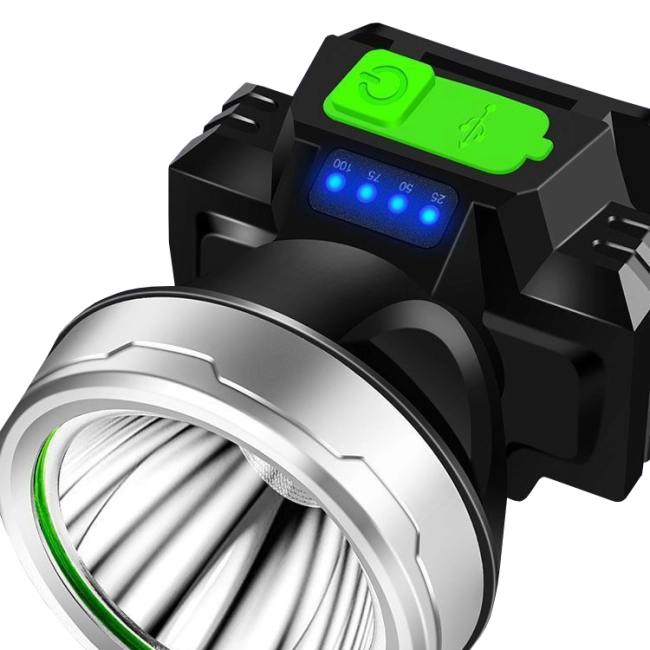 ліхтар налобний світлодіодний з акумулятором