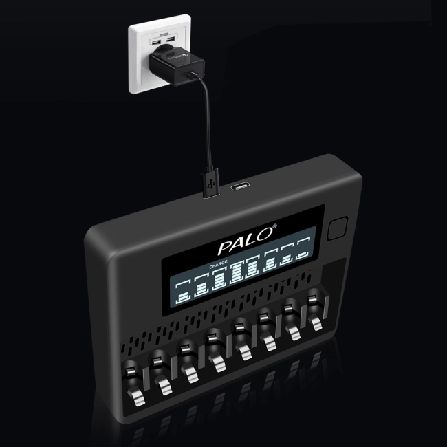 зарядка юсб с lcd дисплеем для аккумуляторов