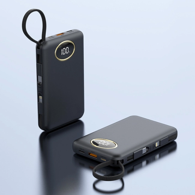 power bank 10000 мач із кабелями