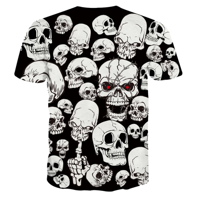 футболка с принтом черепов