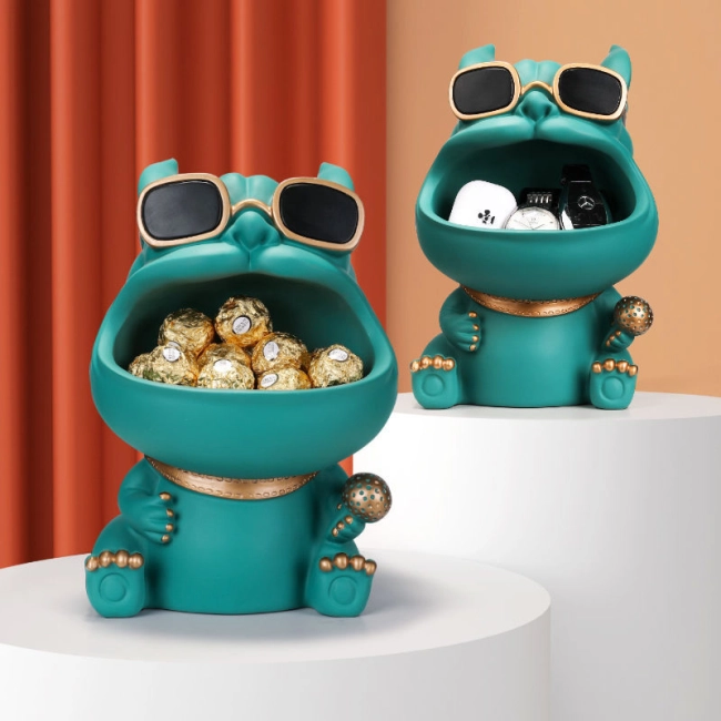 конфетница собака с открытым ртом