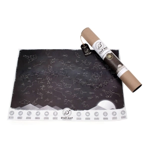Сяюча в темряві карта зоряного неба Star Light Map 61х43см Світиться карта зоряного неба