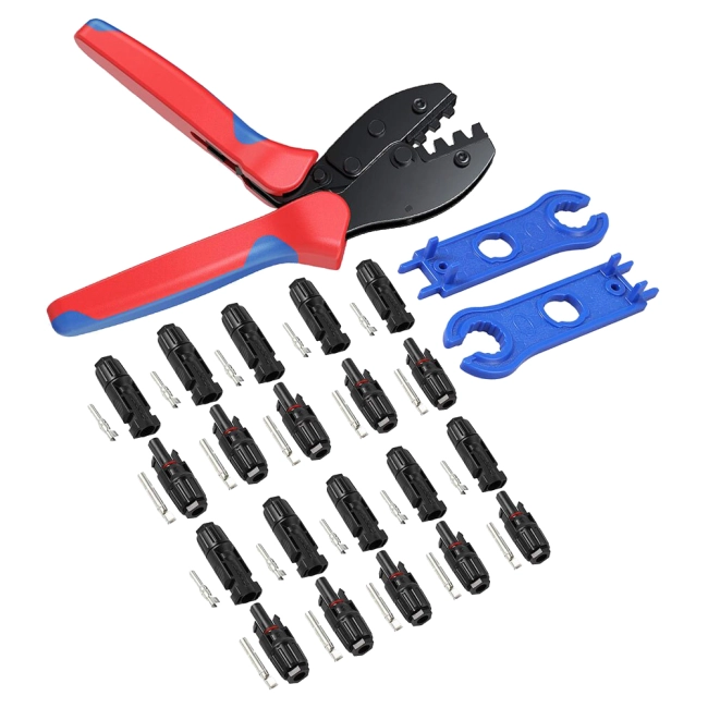 набор инструментов для обжима mc4 солнечных панелей с коннекторами в сумке