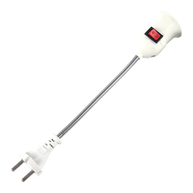 перехідник вилка патрон із вимикачем