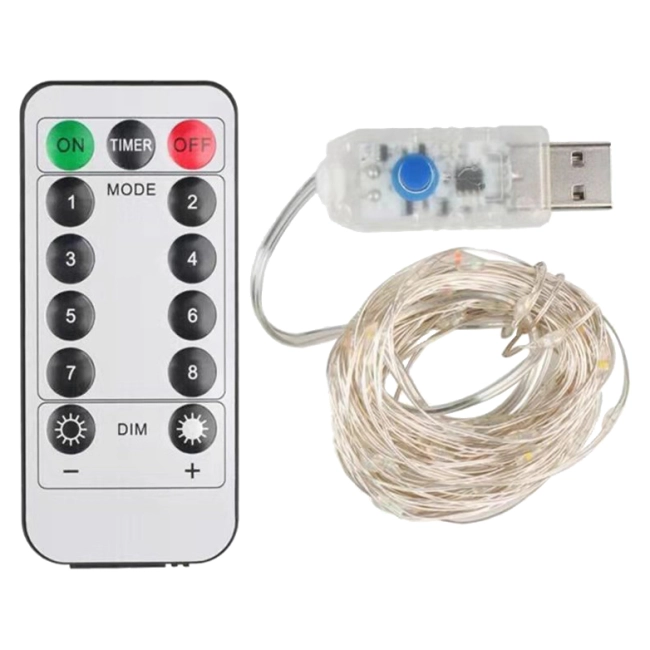 гірлянда дріт на USB з пультом