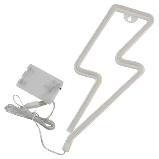 неоновий світильник у вигляді блискавки