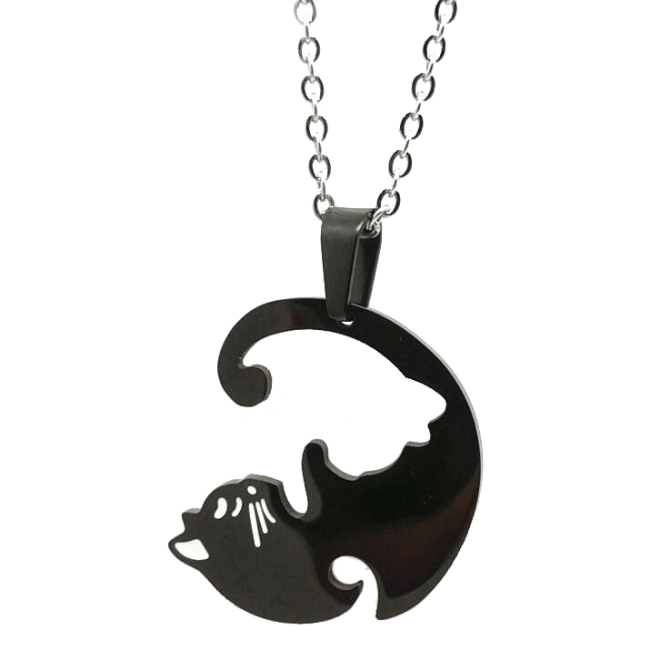 кулоны для пар с котами