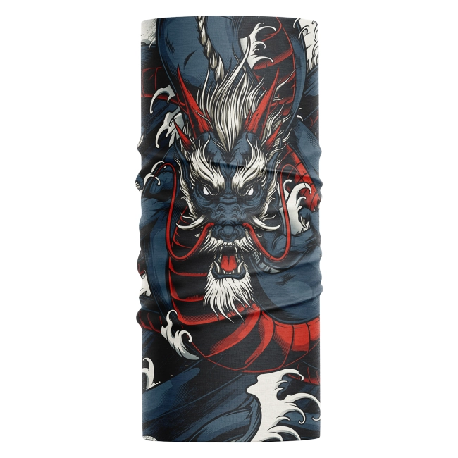 шарф-труба з принтом дракона
