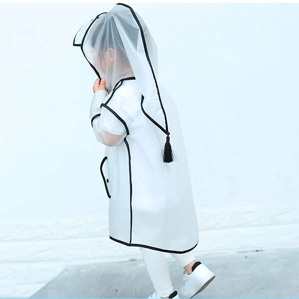 детский прозрачный плащ дождевик