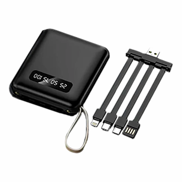 power bank с 4 кабелями