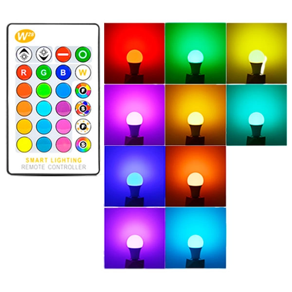 світлодіодна лампа rgbw з пультом