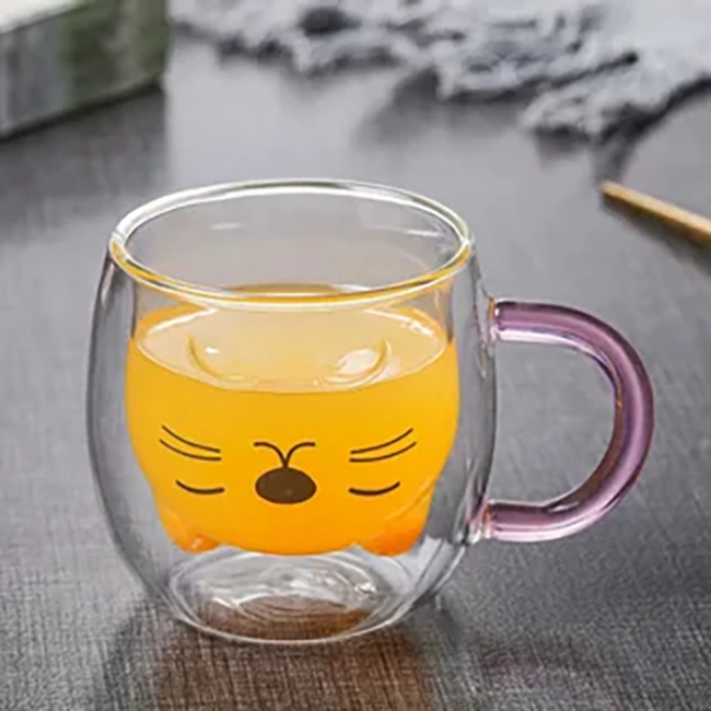 двойная чашка кот