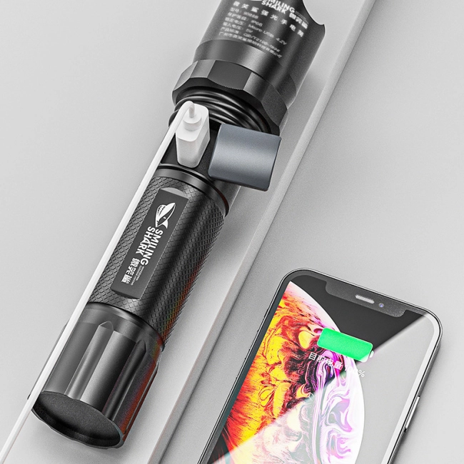 ліхтар із зарядкою для телефону світлодіодний