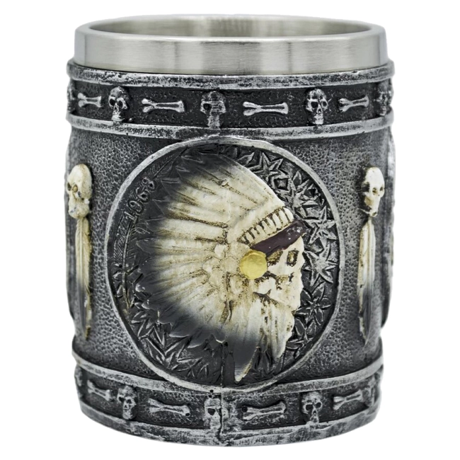 чашка з черепом індіанця