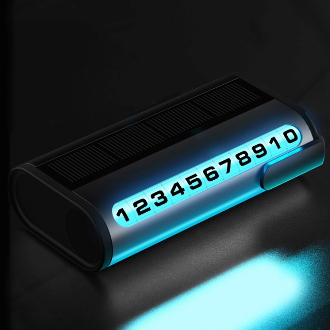 візитниця з сонячною панеллю та підсвічуванням в автомобіль