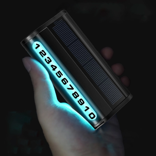 візитниця на сонячній панелі з підсвічуванням в автомобіль