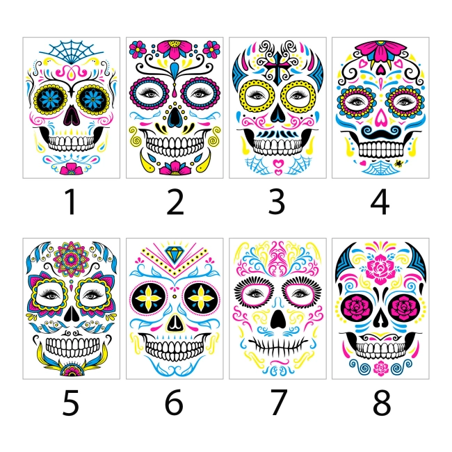 наклейки татуировки светящиеся