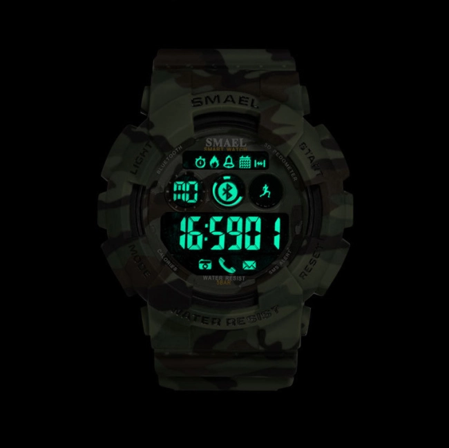 камуфляжные часы с ремешком