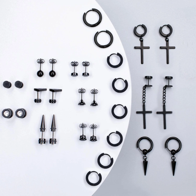 набор мужские серьги