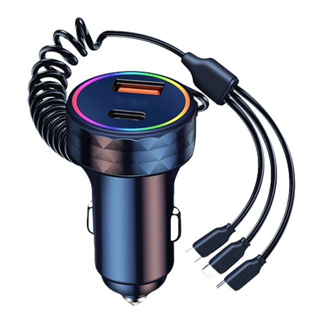 зарядний пристрій з кабелями для автомобіля