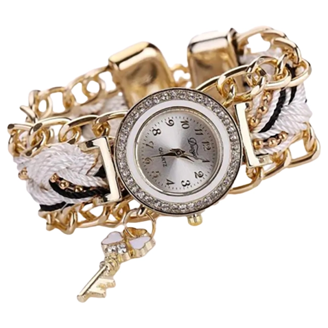 годинник з браслетом на руку