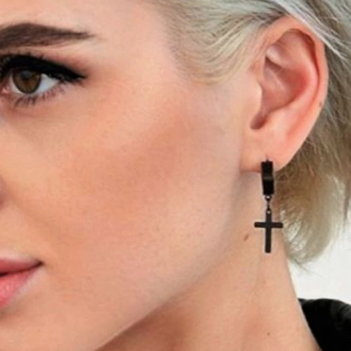 Сережки в виде крестика