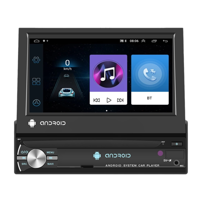 автомагнітола з висувним дисплеєм на андроїді