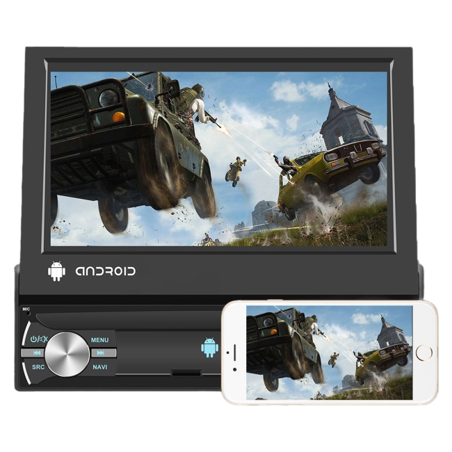 автомагнітола з висувним дисплеєм андроїд