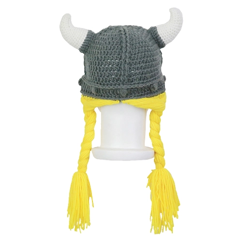 Купити в'язану шапку з косичками