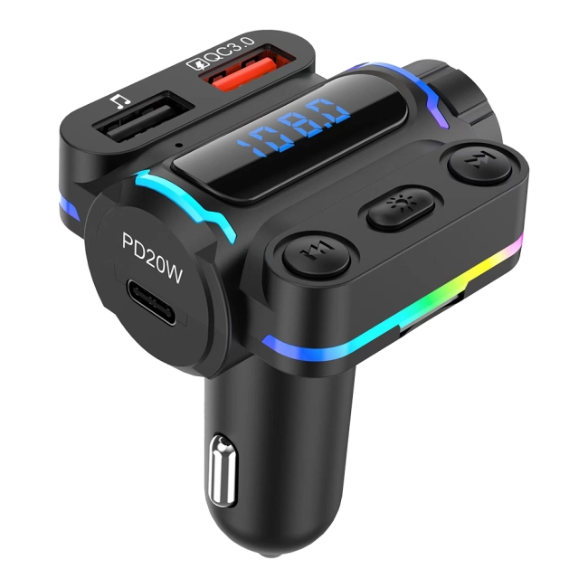 автомобільний трансмітер bluetooth із швидкою зарядкою