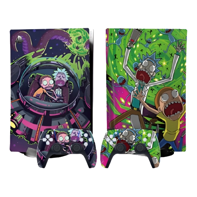 наклейка с Риком и Морти для PS5