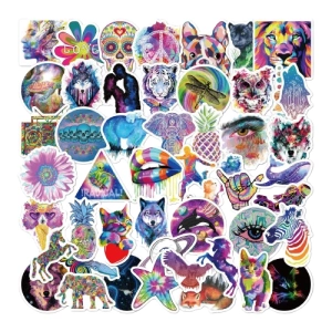 Набір Stickers психоделічних (набір з 50 шт) Набір Stickers