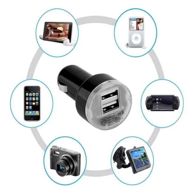 автомобільний зарядний пристрій USB 2 ампера