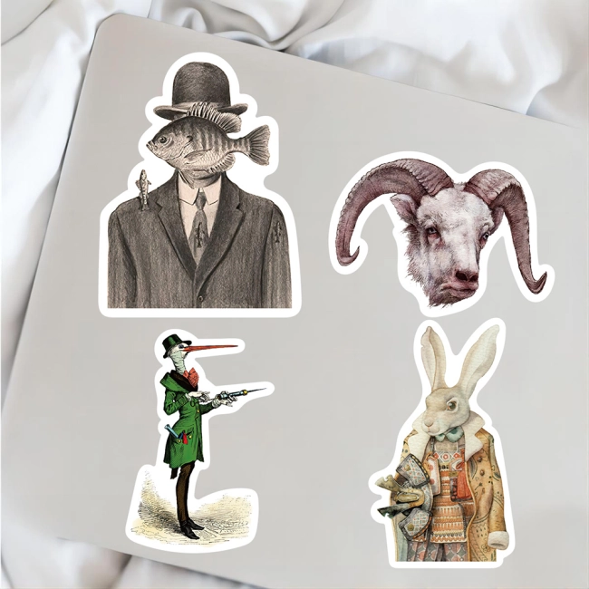 Наклейки люди тварини