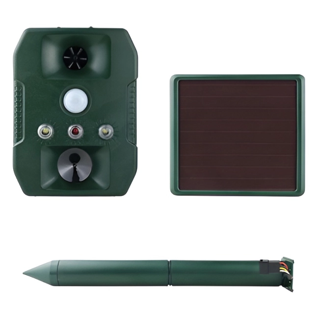 Ультразвуковий відлякувач тварин на сонячній батареї