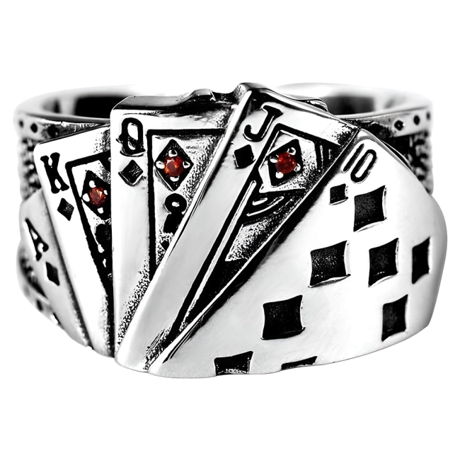 каблучка з гральними картами