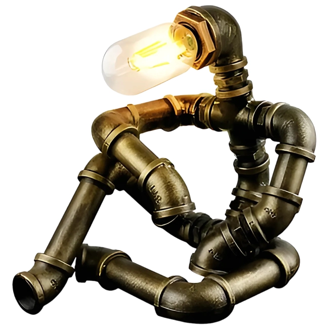 Светильник человек из труб
