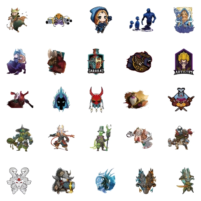 Наклейки с героями Дота 2