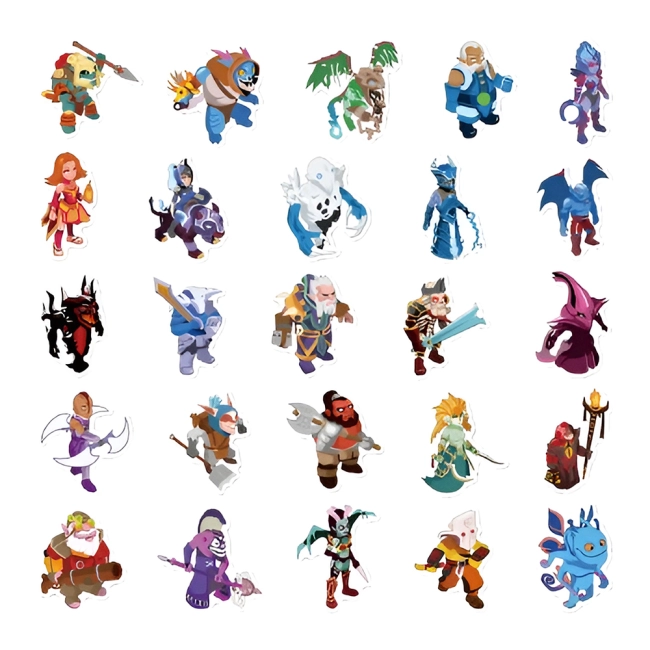 Наклейки з героями Дота 2