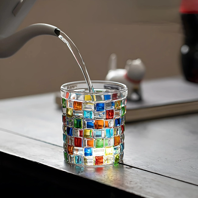 Стакан разноцветное стекло