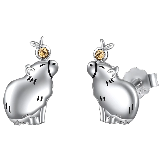 Серьги с капибарами