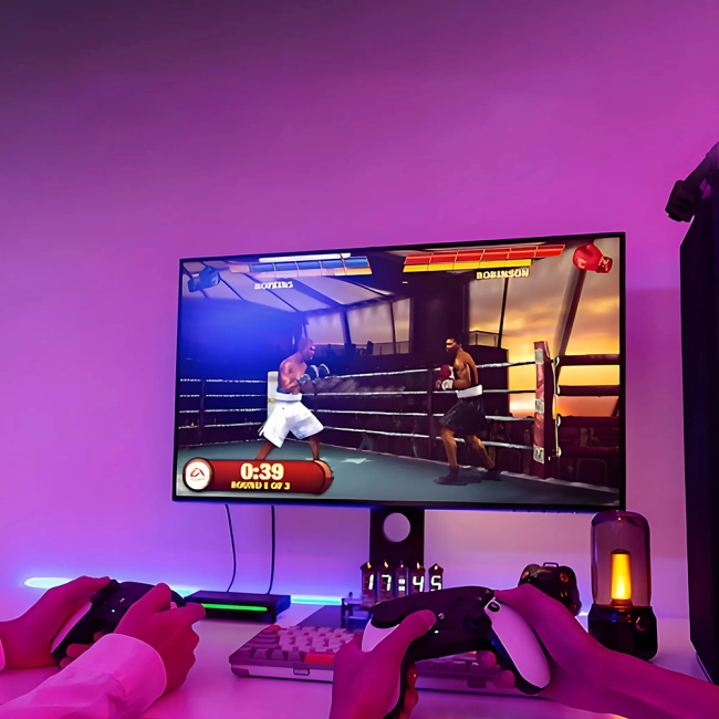 игровая консоль с геймпадами