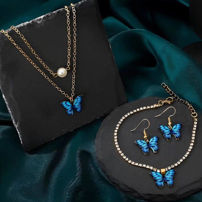 набор украшений с бабочками