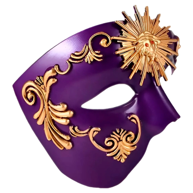 карнавальна маска на половину обличчя