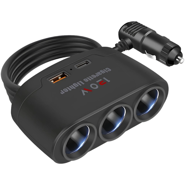 розгалужувач у прикурювач 12 в 24 в