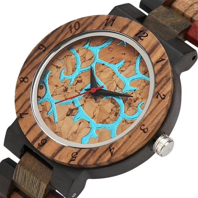 кварцевые деревянные часы